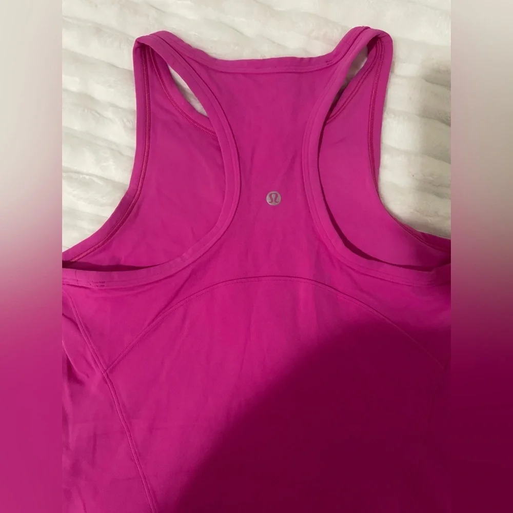 Lululemon Women's Fuchsia Racerback Tank Top - Unbranded